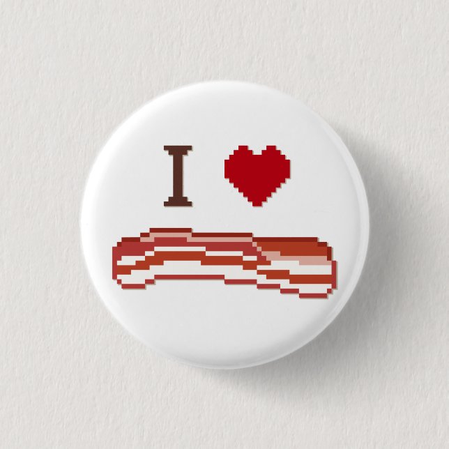 I Liebe Bacon Button (Vorderseite)