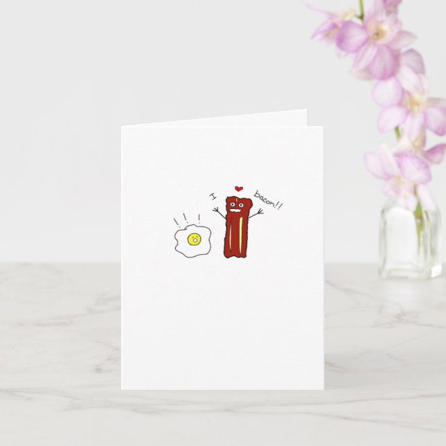 I Liebe Bacon Card Karte (Orchidee)