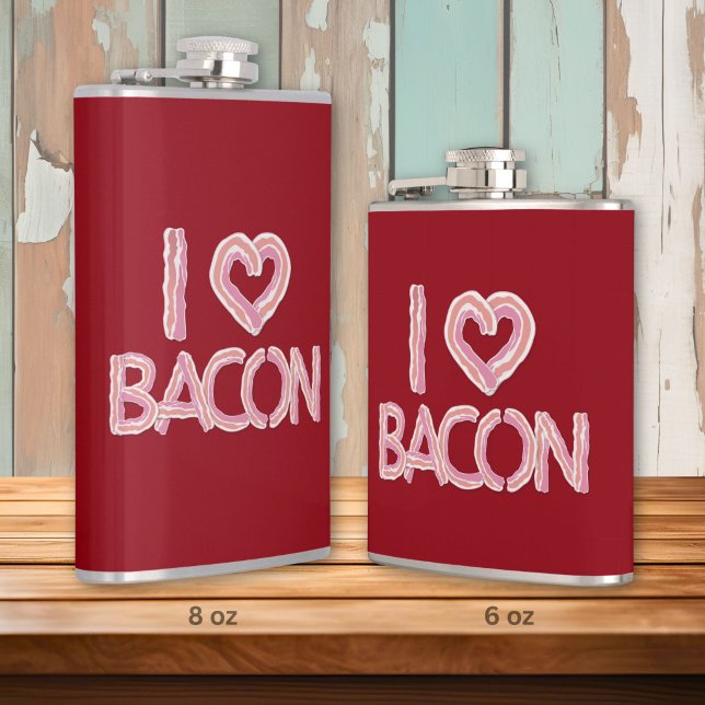 I Liebe Bacon Flachmann (Von Creator hochgeladen)