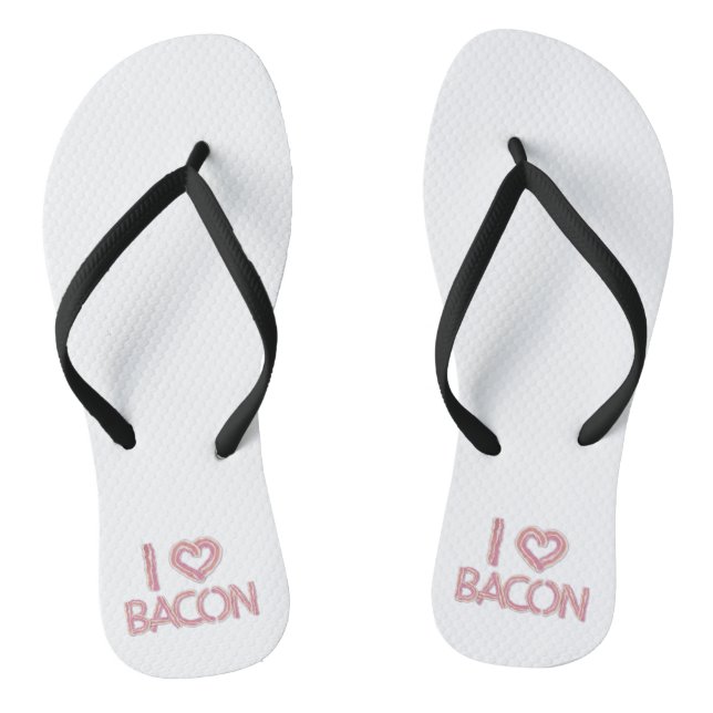 I Liebe Bacon Flip Flops (Fußbett)