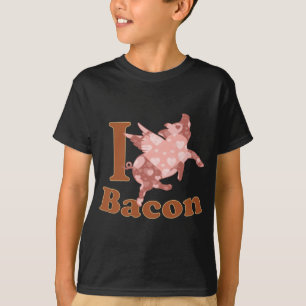 I LIEBE BACON Flugschwein T-Shirt