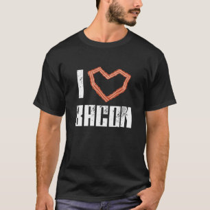 I Liebe Bacon Herz knusprige Streifen Fleisch Schw T-Shirt