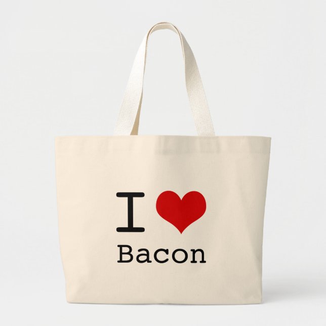 I Liebe Bacon Jumbo Stoffbeutel (Vorne)