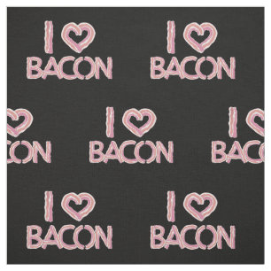 I Liebe Bacon Muster Stoff
