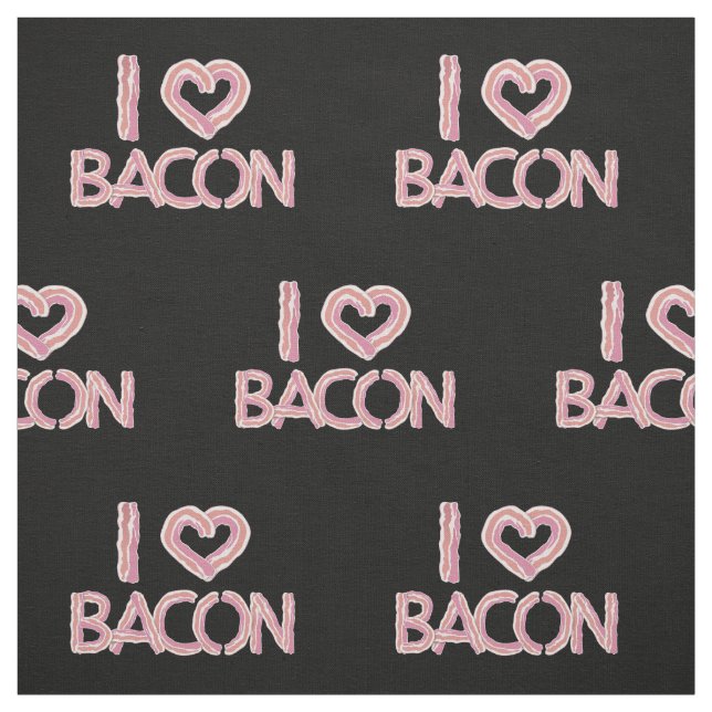 I Liebe Bacon Muster Stoff (Muster)