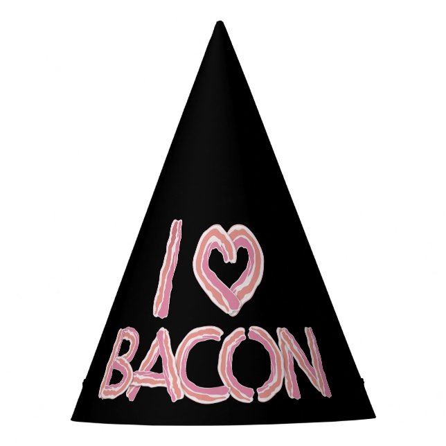 I Liebe Bacon Partyhütchen (Vorderseite)
