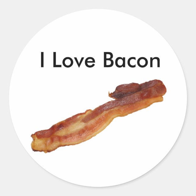 I Liebe Bacon Sticker (Vorderseite)