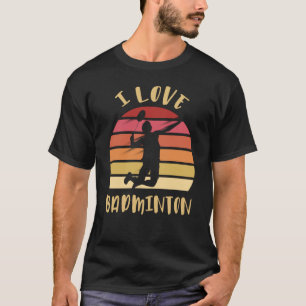 I Liebe Badminton Jump Smash T-Shirt
