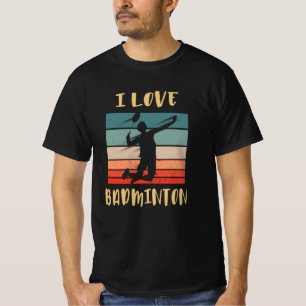 I Liebe Badminton Jump Smash T-Shirt