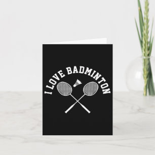 I Liebe Badminton Player Geschenk Retro Style Karte