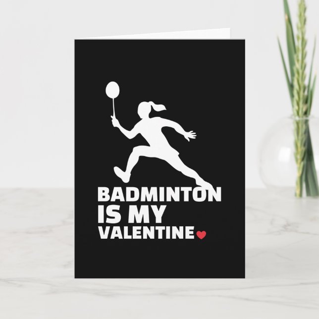 I Liebe badminton Stylish badminton Silhouette Karte (Vorderseite)