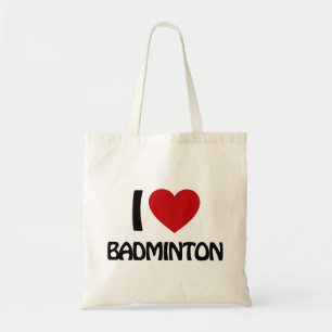 I Liebe Badminton Tragetasche