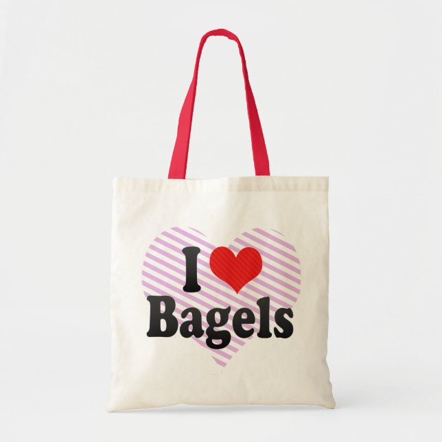 I Liebe-Bagel Tragetasche (Vorne)