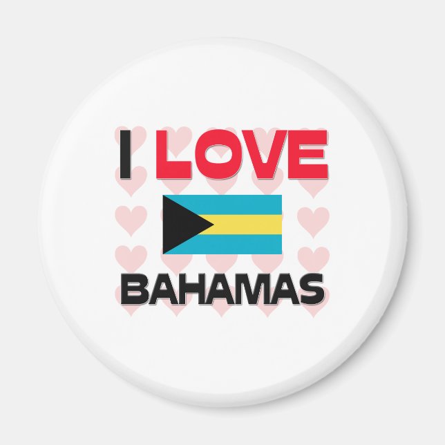 I Liebe Bahamas Magnet (Vorne)
