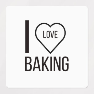 I LIEBE BAKING ETIKETTEN