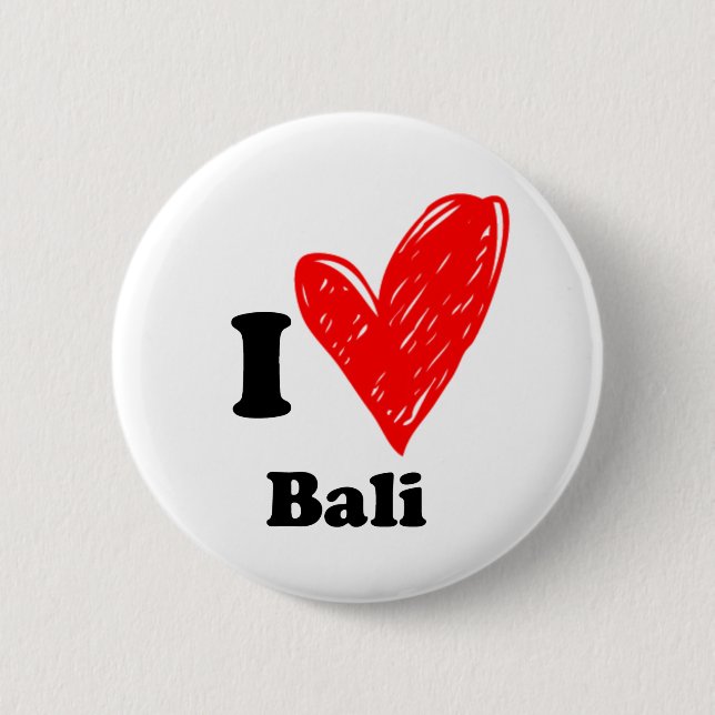 I Liebe Bali Button (Vorderseite)