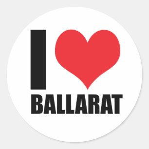 I Liebe Ballarat Runder Aufkleber