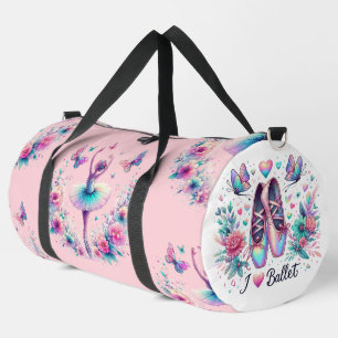 I Liebe Ballet Ballerina Tanz Große Duffel Tasche