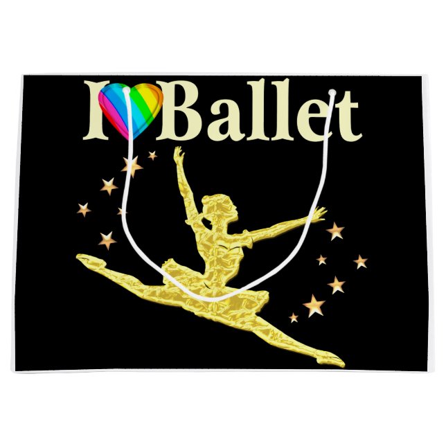 I LIEBE BALLET DESIGN GROßE GESCHENKTÜTE (Vorderseite)