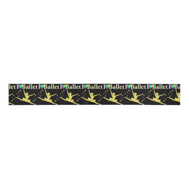 I LIEBE BALLET DESIGN RIPSBAND (Vorderseite)