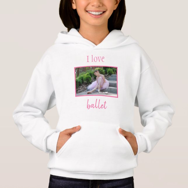 I Liebe Ballet Foto Hoodie (Vorderseite)