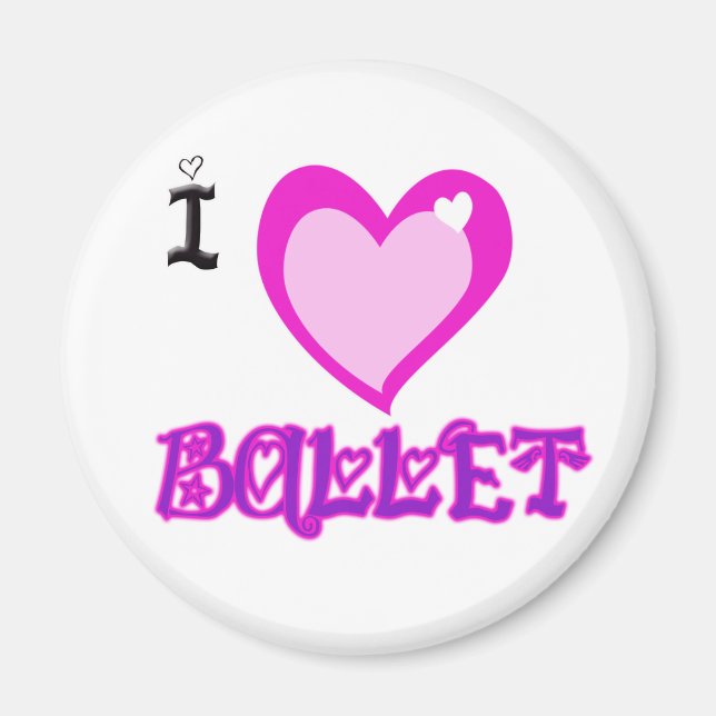 I LIEBE Ballet Magnet (Vorne)