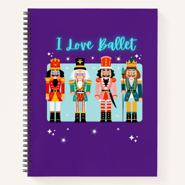 I Liebe Ballet Nutcrackers Notebook Notizbuch (Vorderseite)
