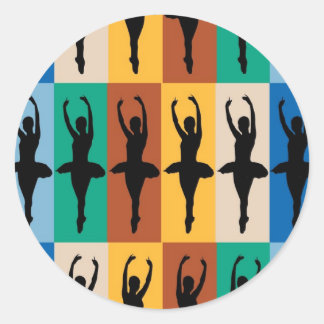 I Liebe Ballet Runder Aufkleber