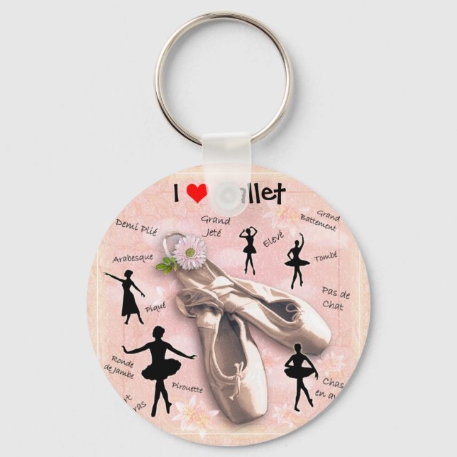 I Liebe Ballet Schlüsselanhänger (Vorderseite)