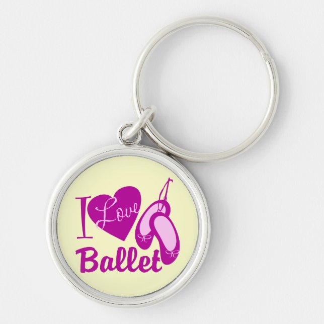 I Liebe Ballet Schlüsselanhänger (Vorne)