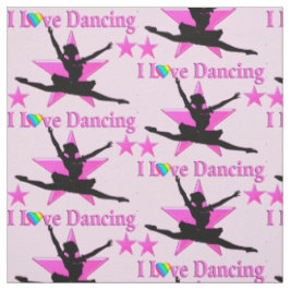 I LIEBE BALLET UND TANZKOPF FABRIK STOFF