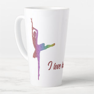 I Liebe Ballett Latte Tasse mit Silhouette Balleri