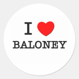 I Liebe Baloney Runder Aufkleber