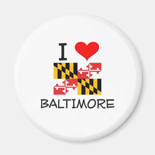 I Liebe Baltimore Maryland Magnet (Vorne)