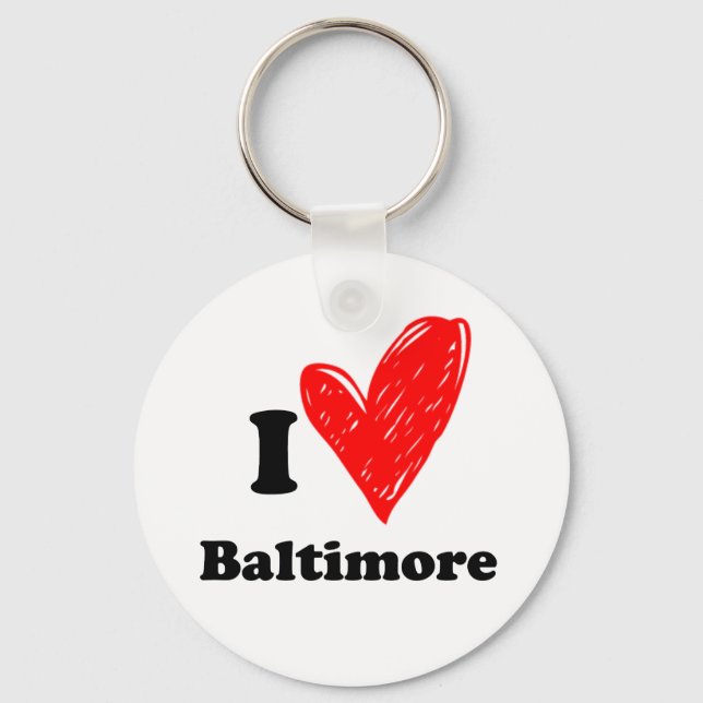 I Liebe Baltimore Schlüsselanhänger (Vorderseite)
