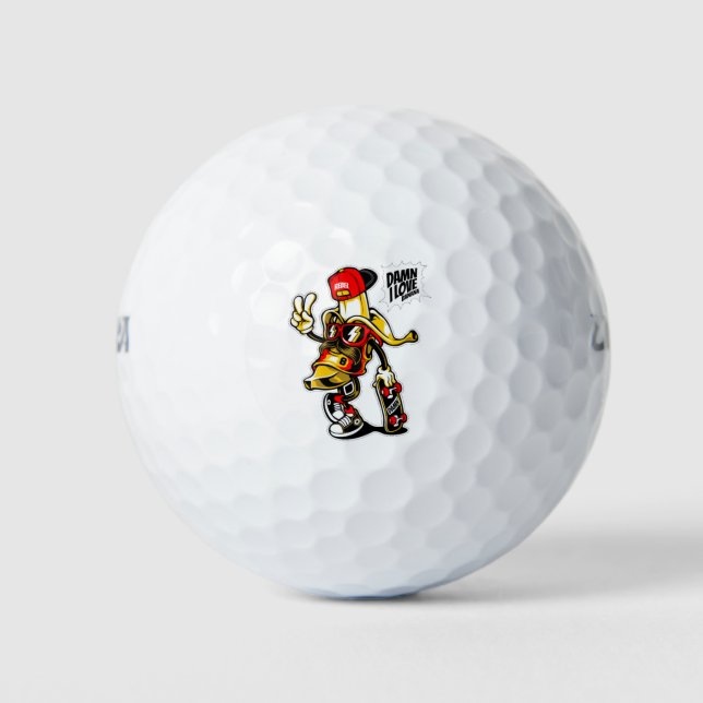 I Liebe Banana Rebel Golfball (Vorderseite)
