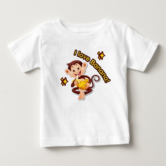 I Liebe Banane Baby T-shirt (Vorderseite)