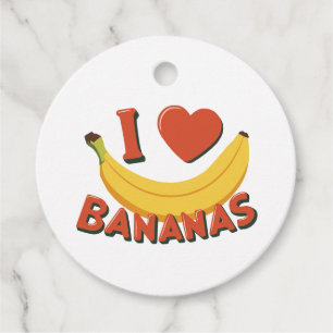 I Liebe Bananen Geschenkanhänger