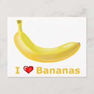 I Liebe Bananen Postkarte