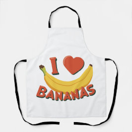 I Liebe Bananen Schürze