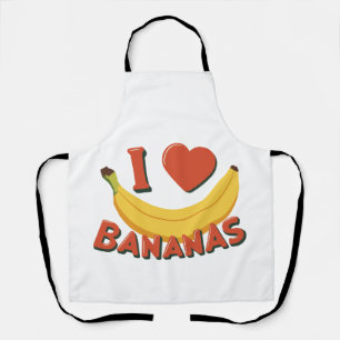 I Liebe Bananen Schürze