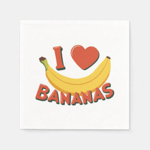 I Liebe Bananen Serviette