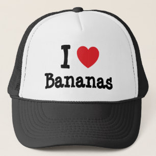 I Liebe Bananen T - Shirt Truckerkappe