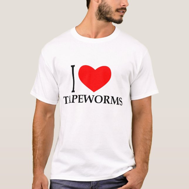 I LIEBE-BANDWÜRMER T-Shirt (Vorderseite)