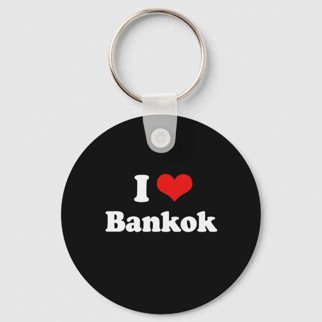 I Liebe Bangkok Tshirt White Tshirt Schlüsselanhänger (Vorderseite)