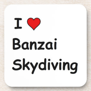 I Liebe Banzai Skydiving Getränkeuntersetzer