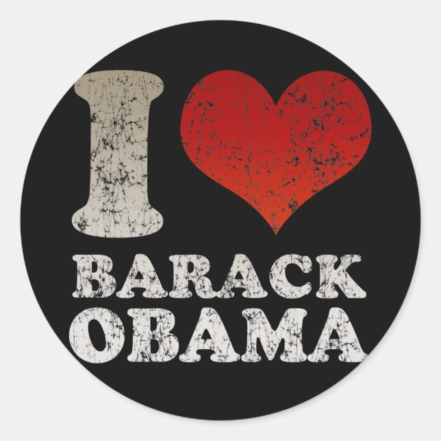 I Liebe Barack Obama Aufkleber (Vorderseite)