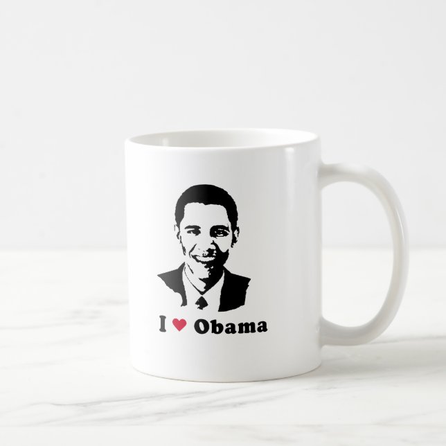 I Liebe Barack Obama Kaffeetasse (Rechts)