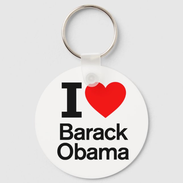 I Liebe Barack Obama Schlüsselanhänger (Vorderseite)