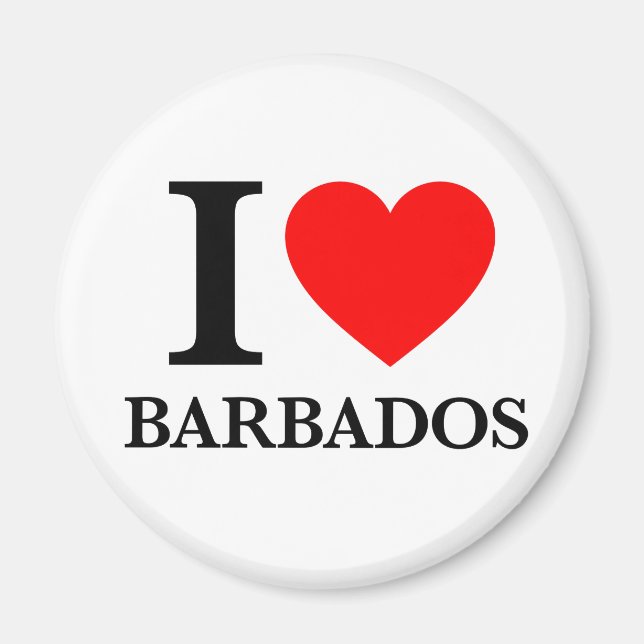 I Liebe Barbados Magnet (Vorne)
